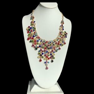 Natasha Costume Multi Colored Rhinestone Necklace